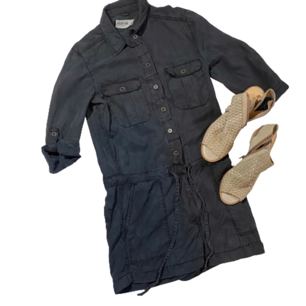 Pistola Black Faded Cadet Tencel Romper